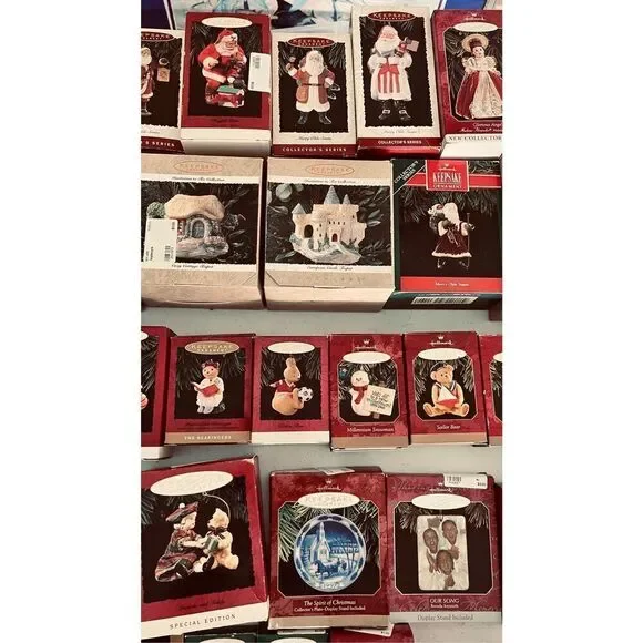Hallmark Keepsake Christmas Ornaments Vintage Lot of 55 New Original Box
